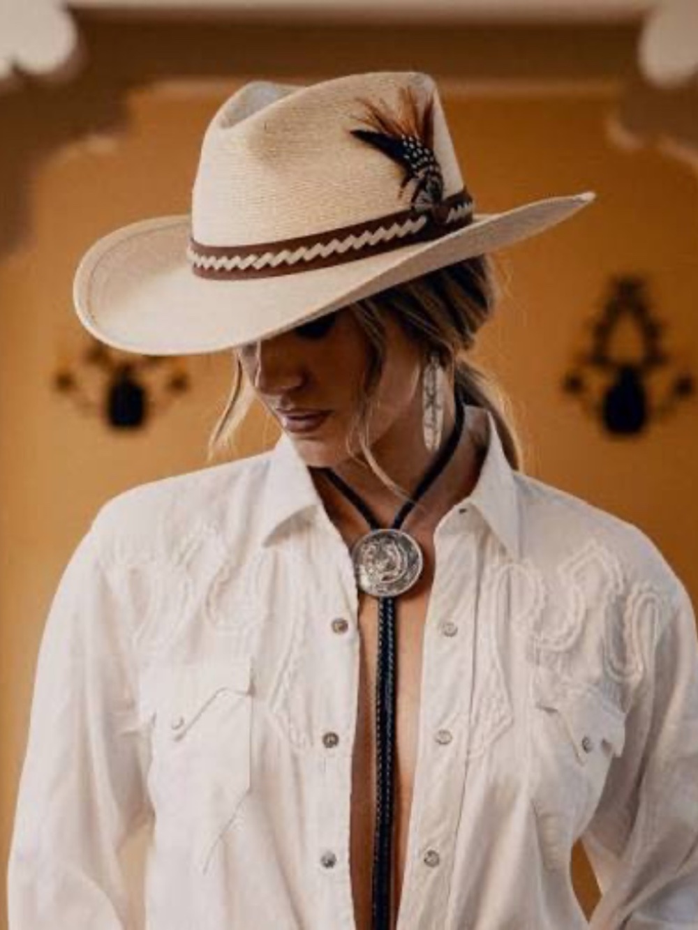 LANEY WILSON CHARLIE 1 HORSE WOMEN'S STRAW "ROAD RUNNER" COWBOY HAT Size M NWT - Picture 2 of 16